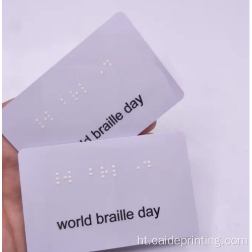 Kat kado NFC Braille pou moun ki avèg